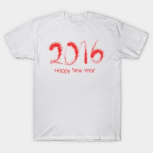 Happy New Year 2016 red T-Shirt